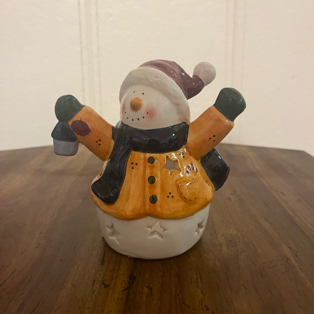Snowman Candle Holder